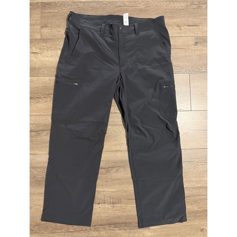 LL Bean Water Resistant Cresta Hiking Outdoor Pants Standard Fit‎ Black 38 x 30
